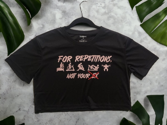 Crop Tops GYM motivation " For repetitions is the gym not your ex", Crop Tops for gym, Personalized T-shirts, healthy lifestyle GYM