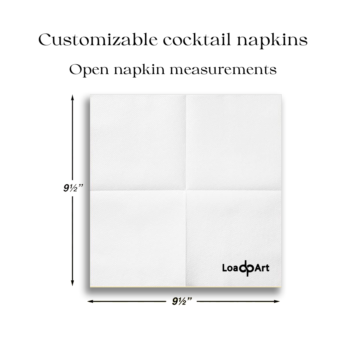 Customizable Linen Cocktail Napkins